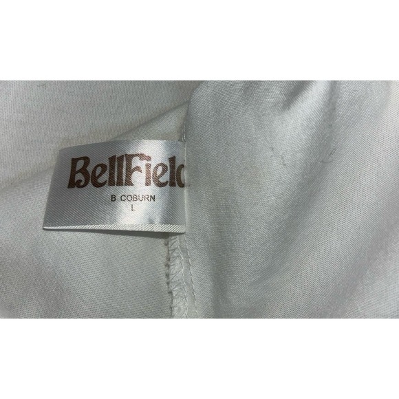 Bellfield Shirt Men's L White Short Sleeve‎ Southwestern Woven Pocket - Picture 5 of 11